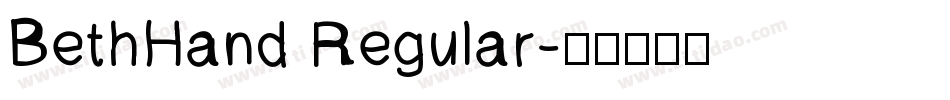 BethHand Regular字体转换
